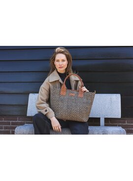 Chabo Romio Jaquard Shopper met laptopvak 14 inch