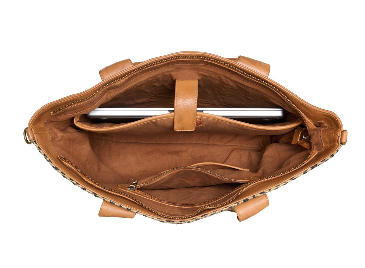 Chabo Romio Jaquard Shopper met laptopvak 14 inch