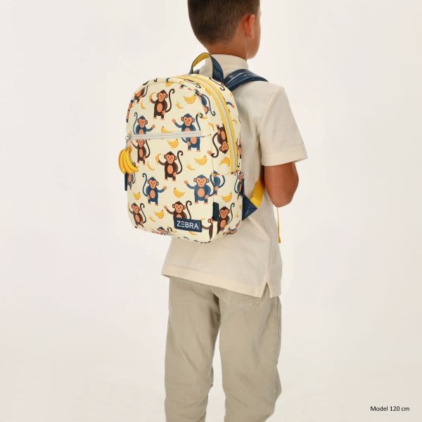 Zebra Boys/Girls rugzak met leuke Aapjes