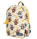 Zebra Boys/Girls rugzak met leuke Aapjes Zebra Boys/Girls rugzak met leuke Aapjes