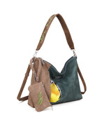 Hi Di Hi Schoudertas Buzz dark blue/brown  BZ02 Hi Di Hi Schoudertas Buzz dark blue/brown  BZ02