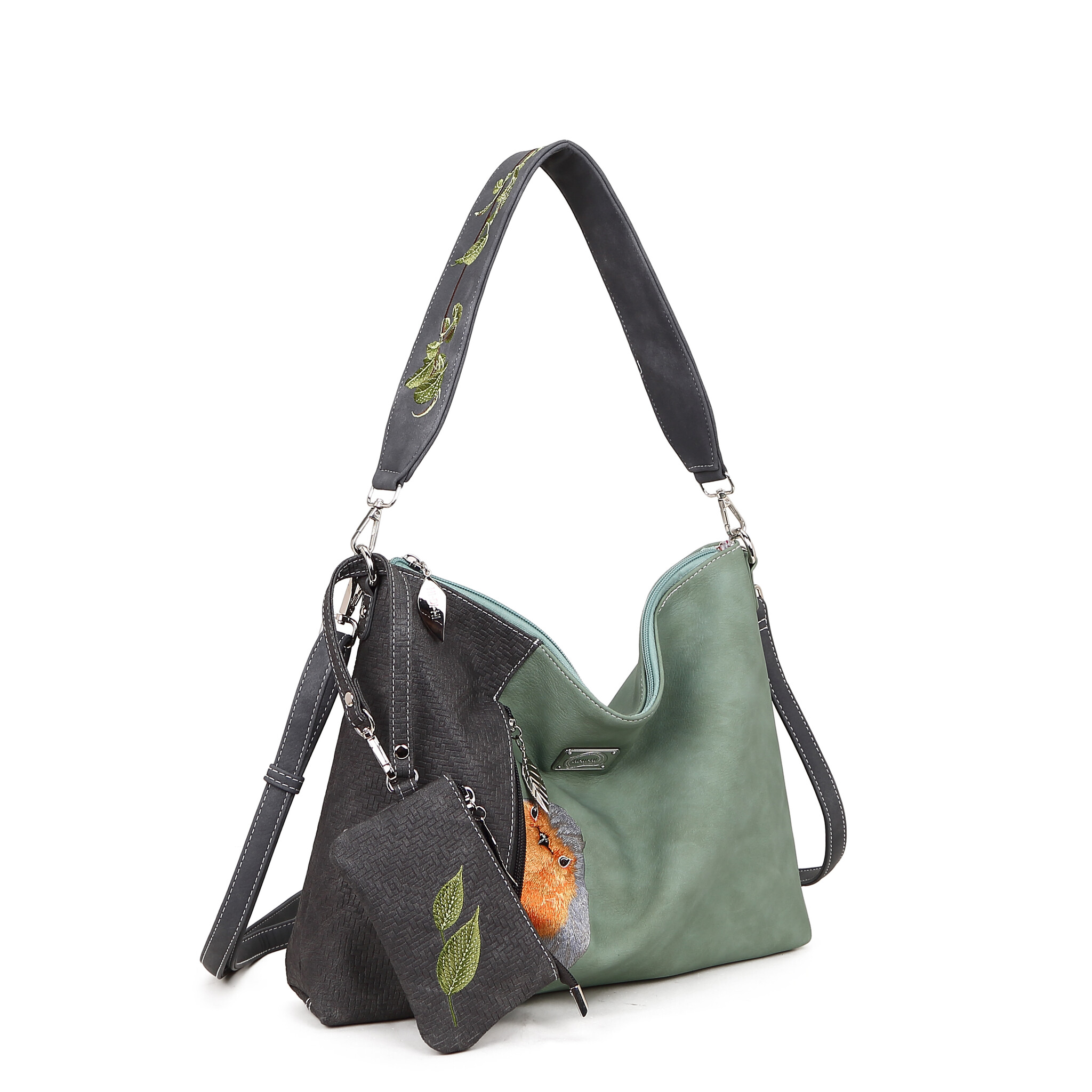 Hi Di Hi Schoudertas Buzz green/cognac BZ03