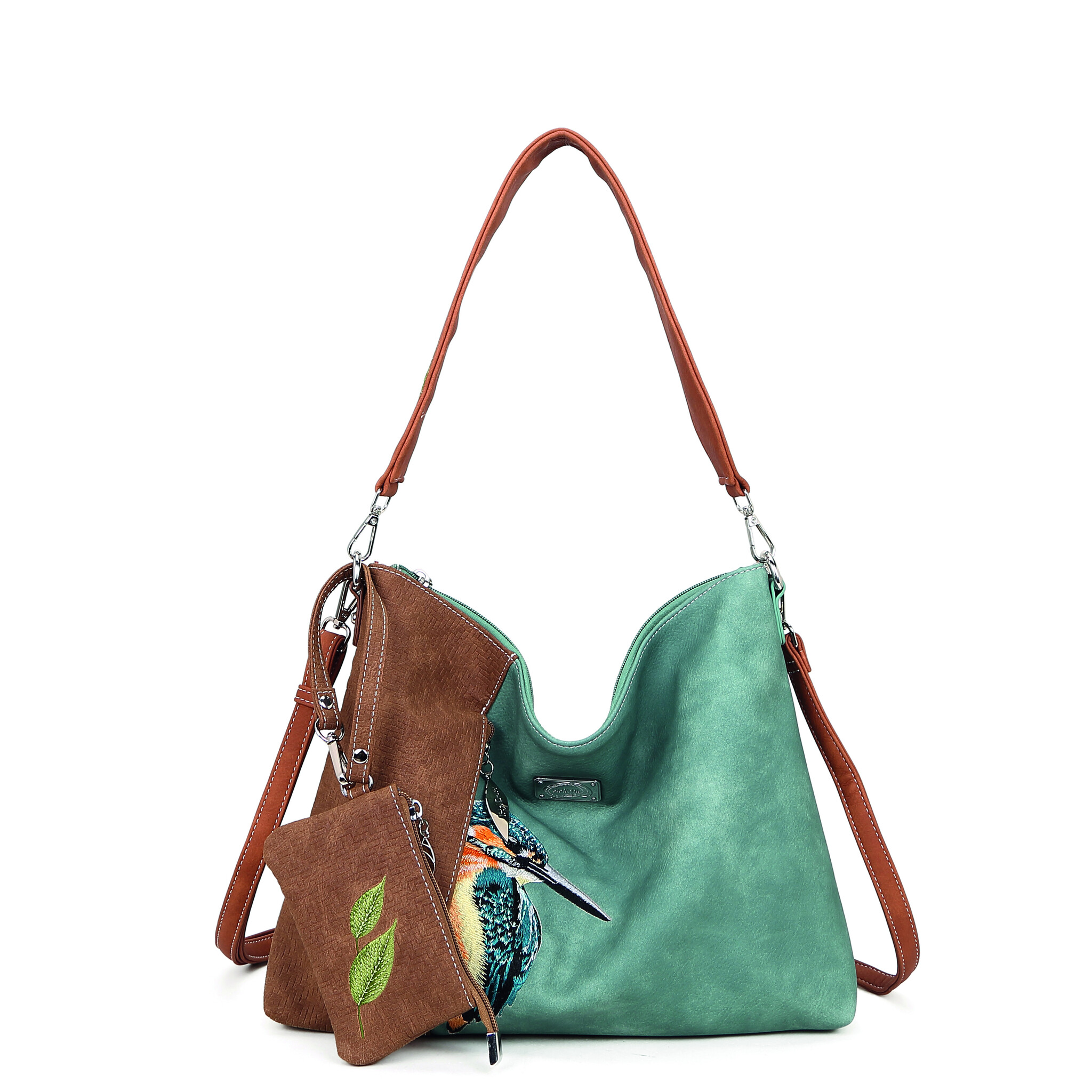 Hi Di Hi Schoudertas Buzz aqua/cognac BZ04