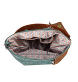 Hi Di Hi Schoudertas Buzz aqua/cognac BZ04 Hi Di Hi Schoudertas Buzz aqua/cognac BZ04