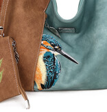 Hi Di Hi Schoudertas Buzz aqua/cognac BZ04 Hi Di Hi Schoudertas Buzz aqua/cognac BZ04