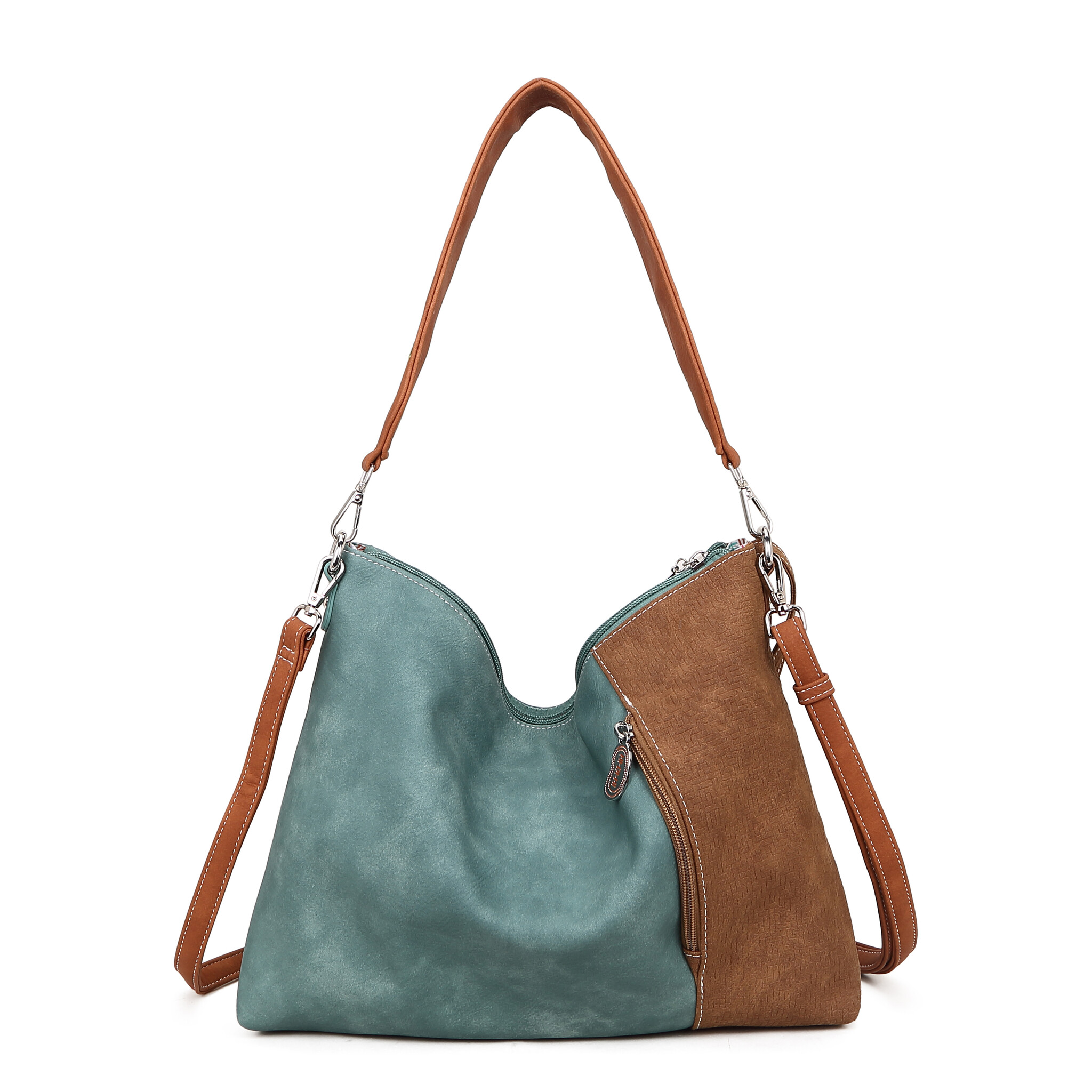 Hi Di Hi Schoudertas Buzz aqua/cognac BZ04