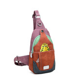 Hi Di Hi Carol slingband/rugtas Lilac/cognac CL25 Hi Di Hi Carol slingband/rugtas Lilac/cognac CL25