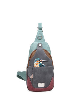 Hi Di Hi Carol slingband/rugtas aqua/d. grey CL26