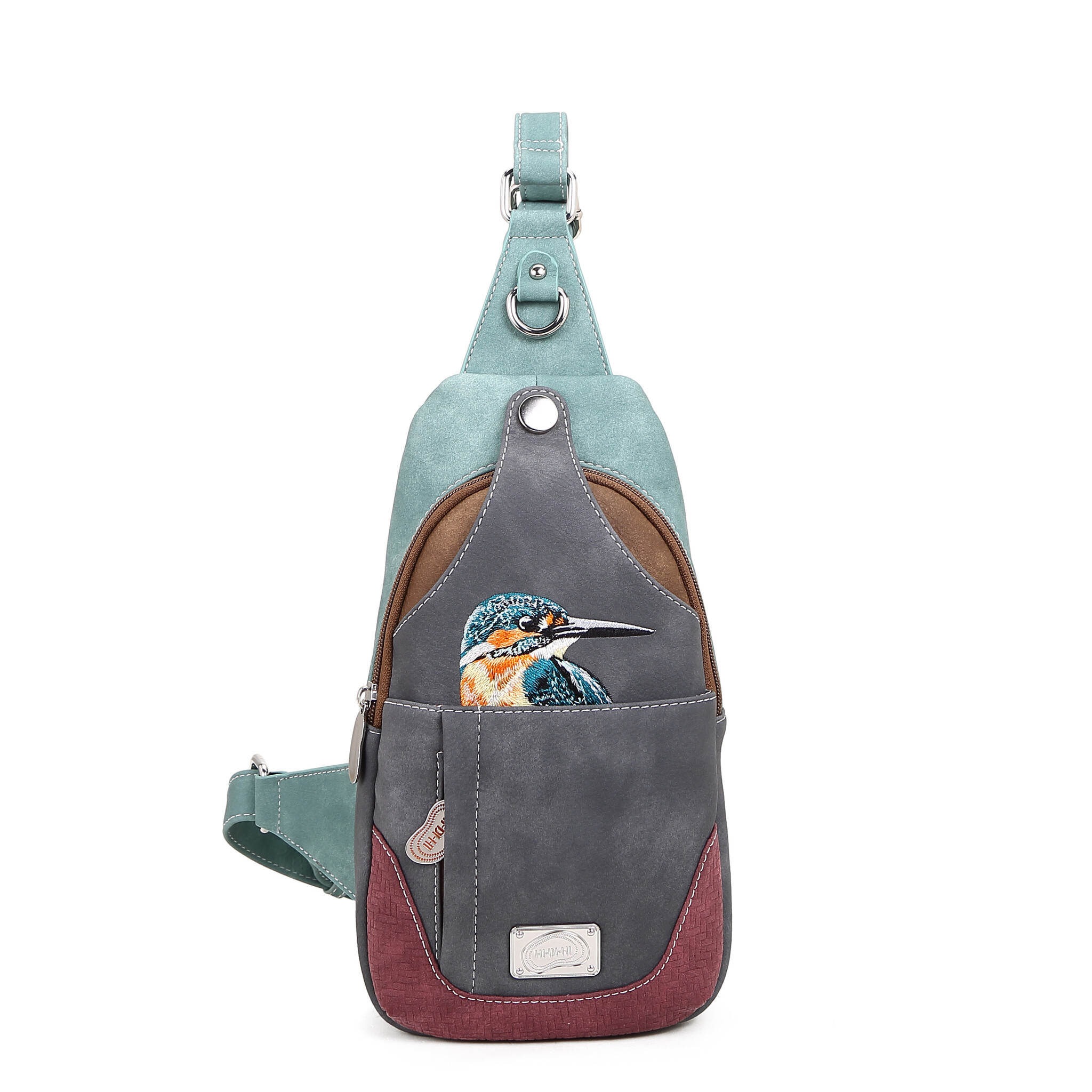 Hi Di Hi Carol slingband/rugtas aqua/d. grey CL26