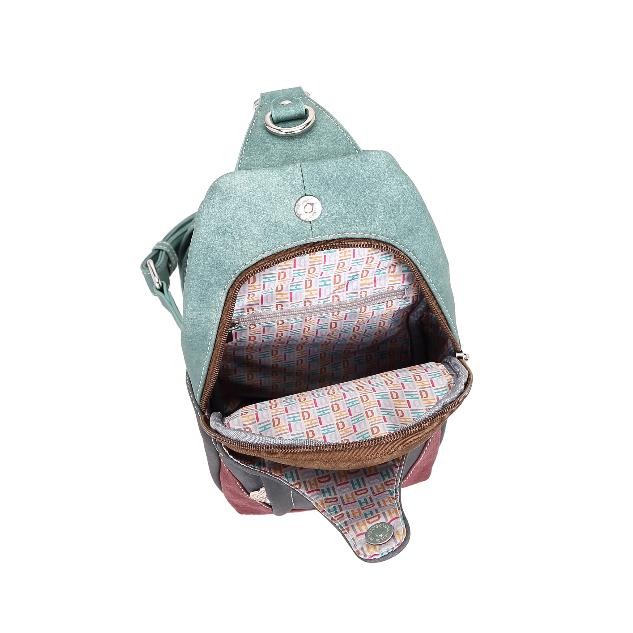 Hi Di Hi Carol slingband/rugtas aqua/d. grey CL26