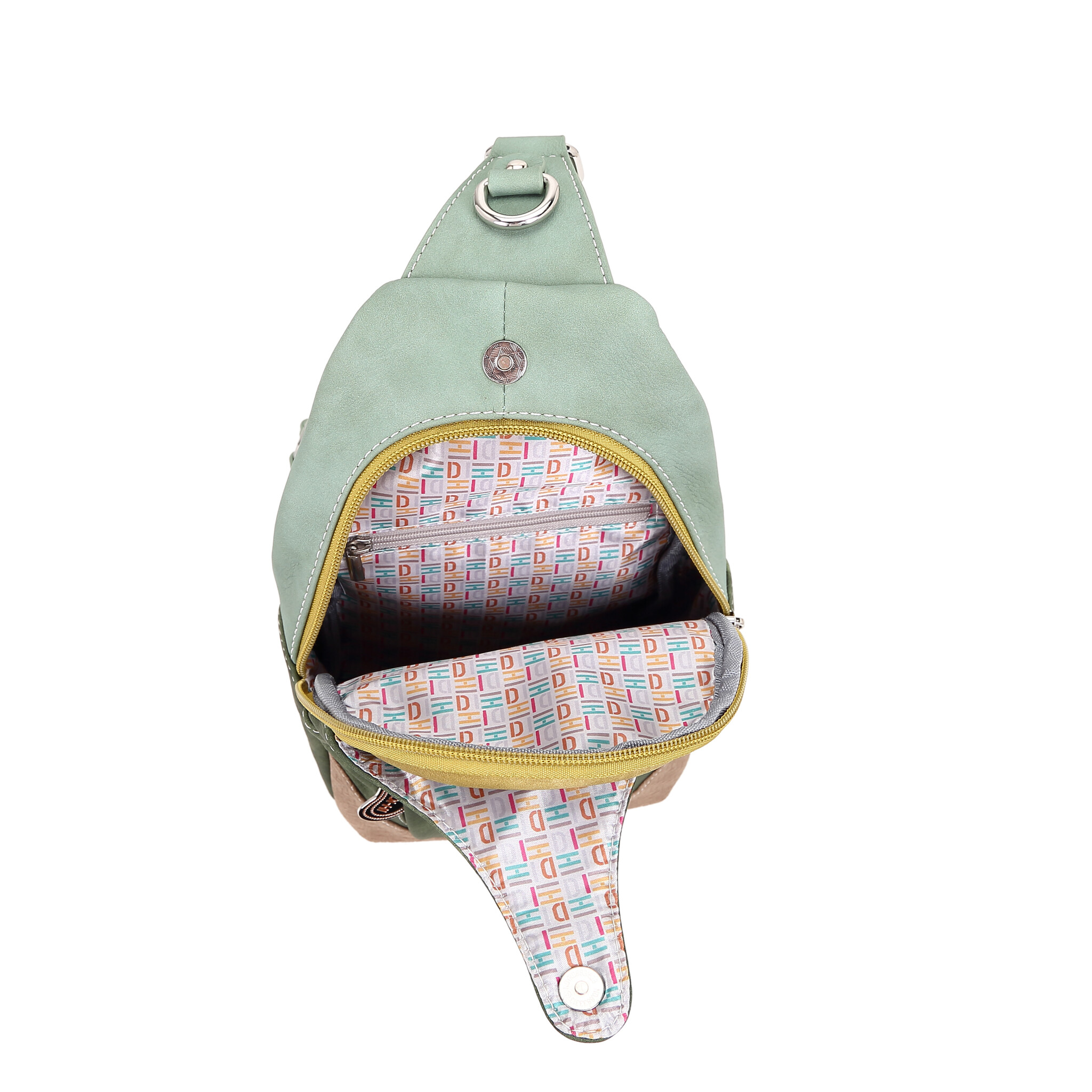 Hi Di Hi Carol slingband /rugtas l.green/d.green CL27