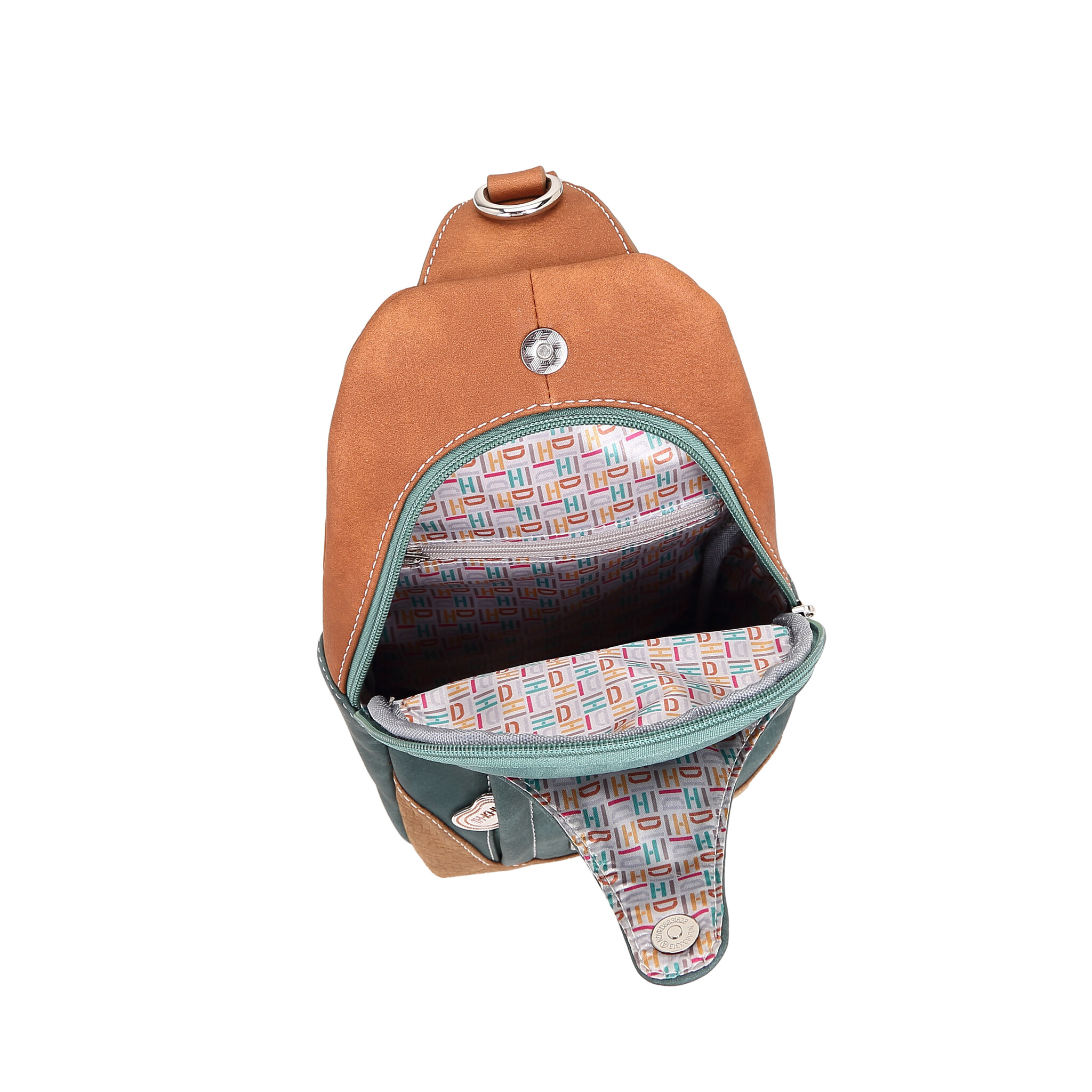 Hi Di Hi Carol slingband /rugtas  cognac/d.blue CL28