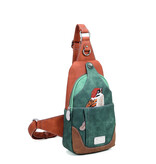 Hi Di Hi Carol slingband /rugtas  cognac/d.blue CL28