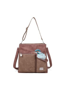 Hi Di Hi Schoudertas Kingshopper  lilac/brown KS05