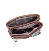 Hi Di Hi Schoudertas Kingshopper  lilac/brown KS05