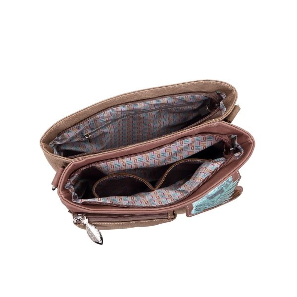 Hi Di Hi Schoudertas Kingshopper  lilac/brown KS05