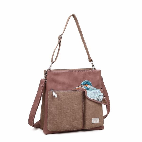 Hi Di Hi Schoudertas Kingshopper  lilac/brown KS05