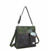 Hi Di Hi Schoudertas Kingshopper green/d. grey KS07
