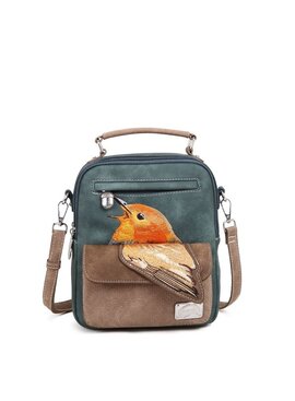 Hi Di Hi Schoudertas Traveller Blue/d.Brown TRV10