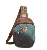 Hi Di Hi Rugzak/Slingband  Tjirp brown/aqua/greyTP02 Hi Di Hi Rugzak/Slingband  Tjirp brown/aqua/greyTP02