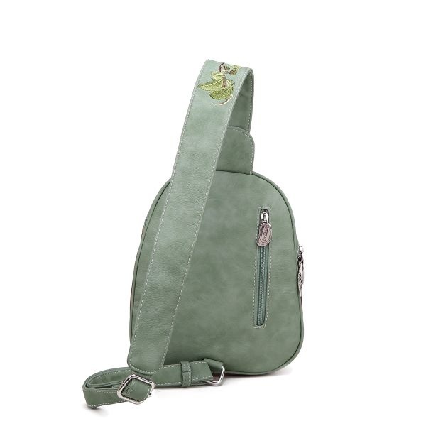 Hi Di Hi Rugzak/Slingband  Tjirp green/cognac/purple TP03