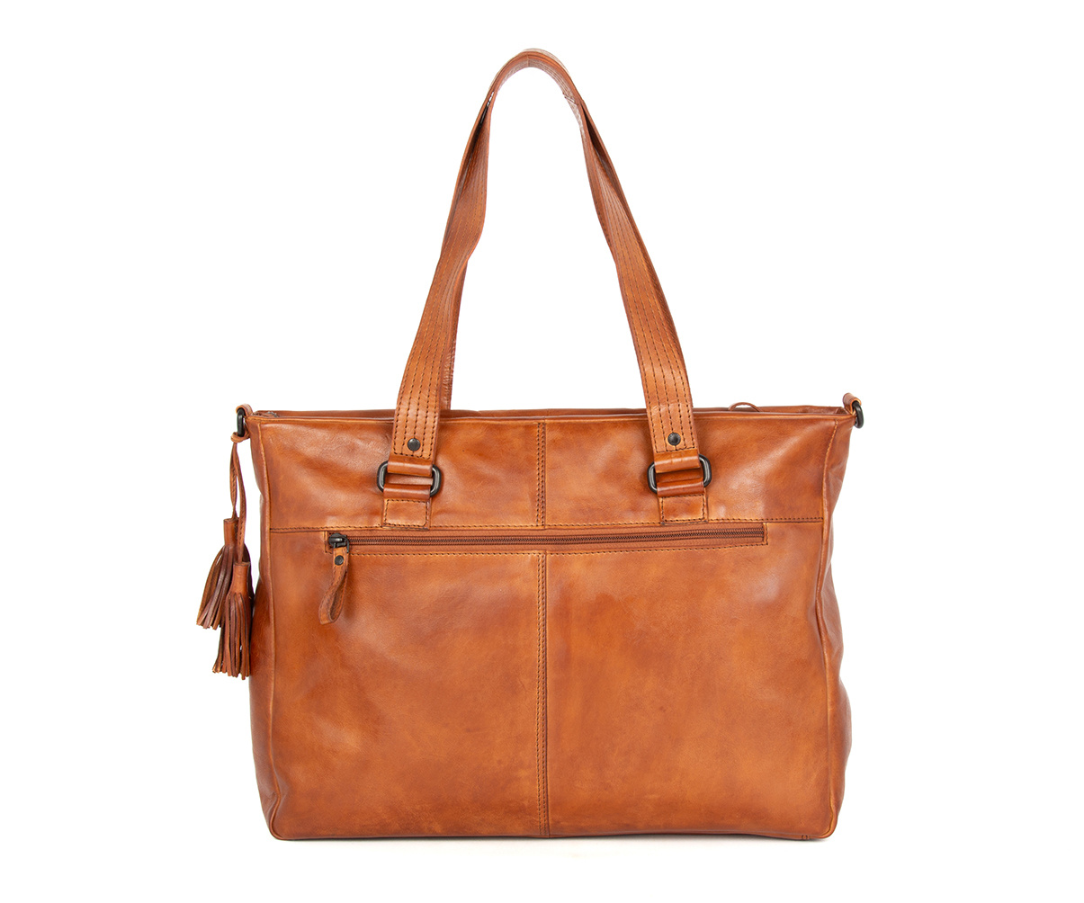 Spikes and Sparrow Leren Laptop Schoudertas – Chrissey  587270