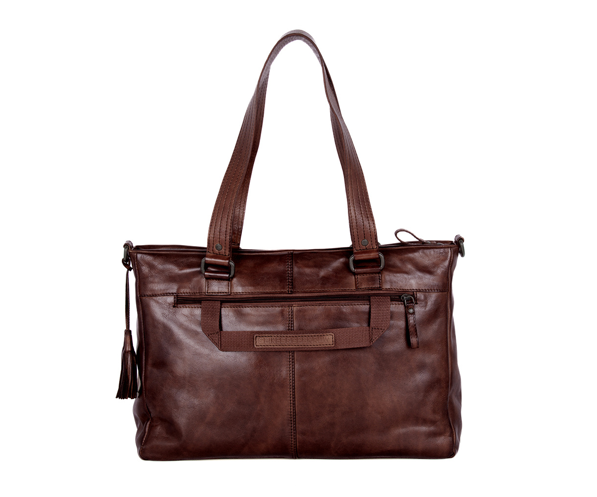 Spikes and Sparrow Leren Laptop Schoudertas – Chrissey  587270