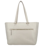 LouLou CELINE Fog Gold – Grijze leren laptoptas met gouden details