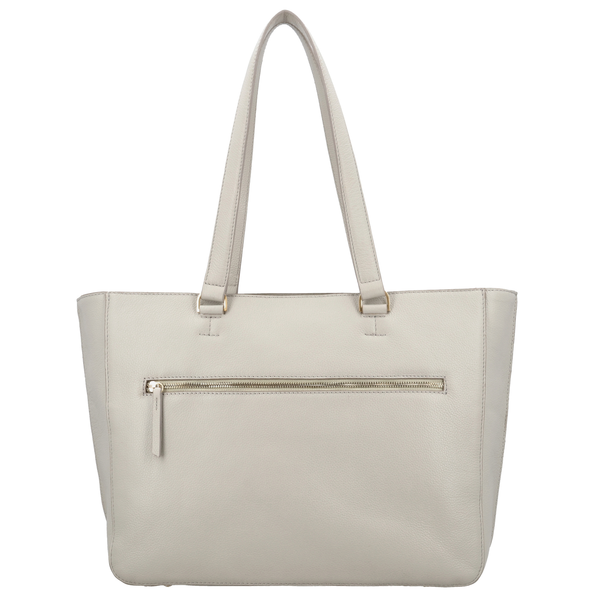 LouLou CELINE Fog Gold – Grijze leren laptoptas met gouden details