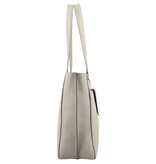 LouLou CELINE Fog Gold – Grijze leren laptoptas met gouden details