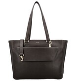 LouLou CELINE Chocolate Torte Gold – Luxe bruine leren werktas