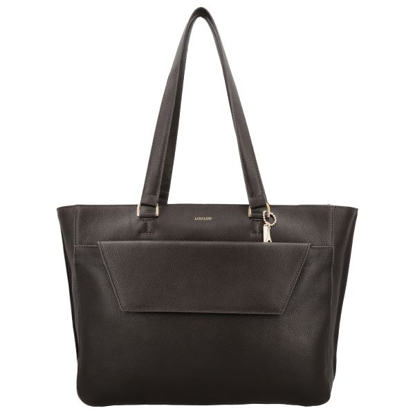 LouLou CELINE Chocolate Torte Gold – Luxe bruine leren werktas