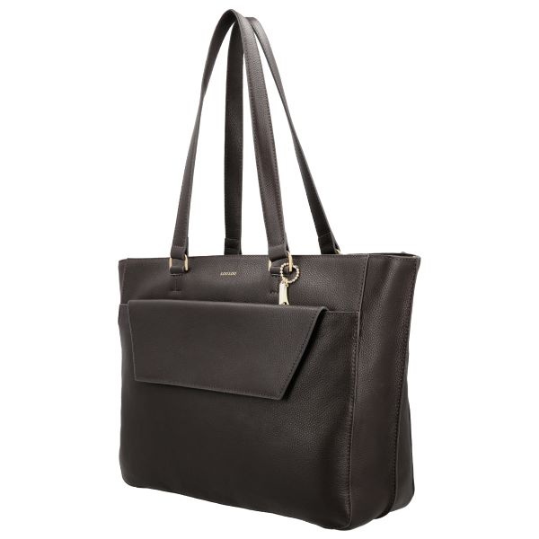 LouLou CELINE Chocolate Torte Gold – Luxe bruine leren werktas