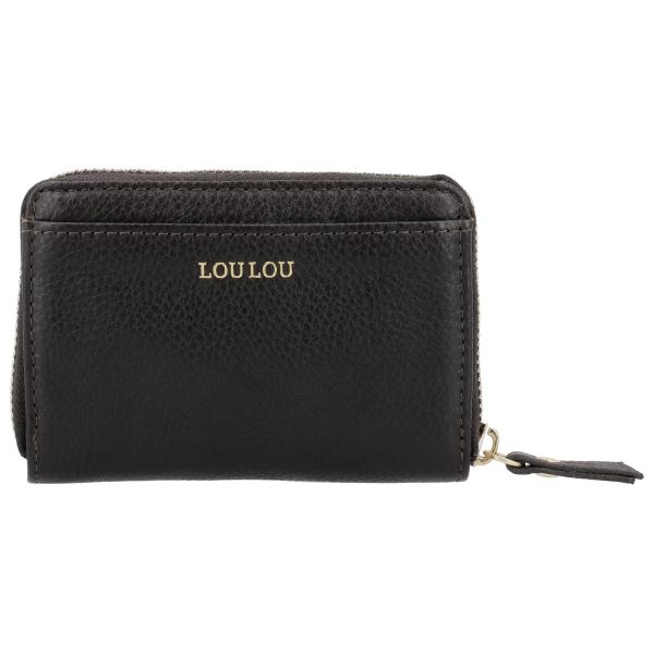 LouLou Petit Emilie Kleine leren RFID portemonnee Chocolate