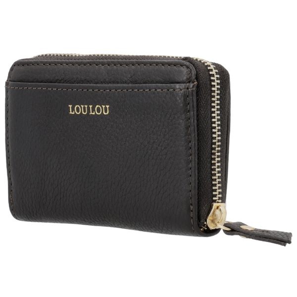 LouLou Petit Emilie Kleine leren RFID portemonnee Chocolate