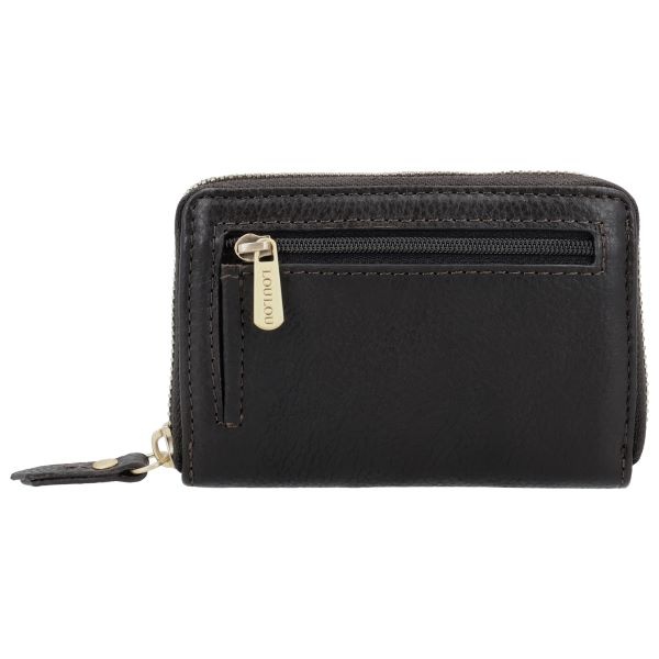 LouLou Petit Emilie Kleine leren RFID portemonnee Chocolate