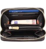 LouLou Petit Emilie Kleine leren RFID portemonnee Chocolate