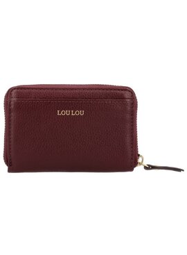 LouLou Petite Emilie Kleine leren RFID portemonnee Ruby
