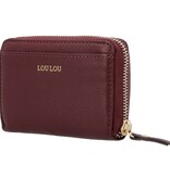 LouLou Petite Emilie Kleine leren RFID portemonnee Ruby