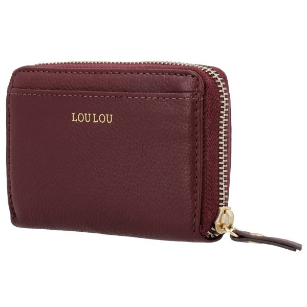 LouLou Petite Emilie Kleine leren RFID portemonnee Ruby
