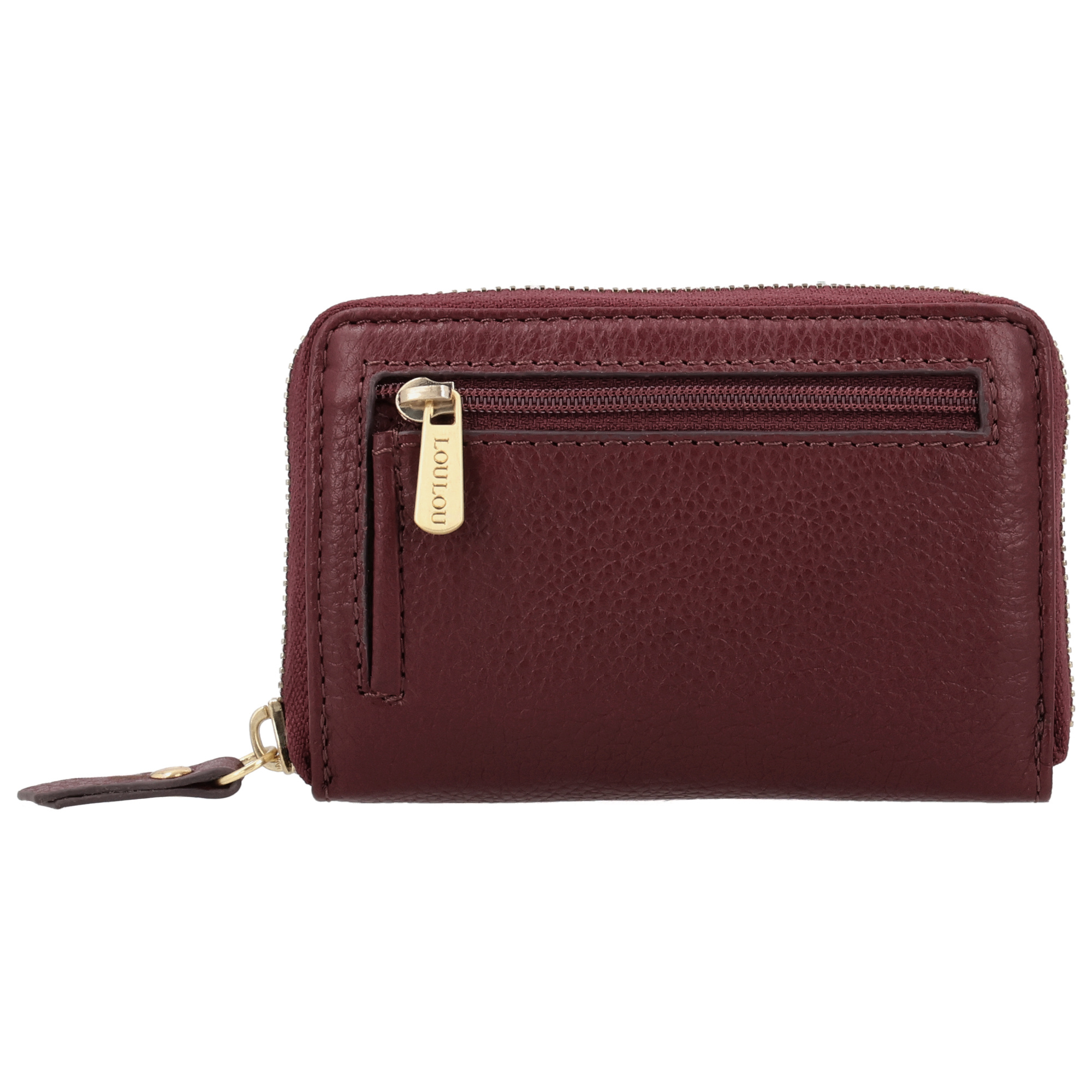 LouLou Petite Emilie Kleine leren RFID portemonnee Ruby