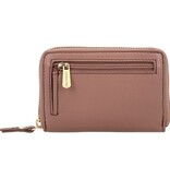 LouLou Petite Emilie Kleine leren RFID portemonnee in Mocha