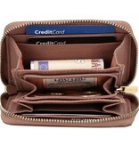 LouLou Petite Emilie Kleine leren RFID portemonnee in Mocha