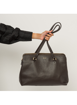 LouLou Laptop schoudertas OLIVIA chocolate torte