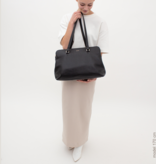 LouLou Laptop schoudertas OLIVIA in Black Gold