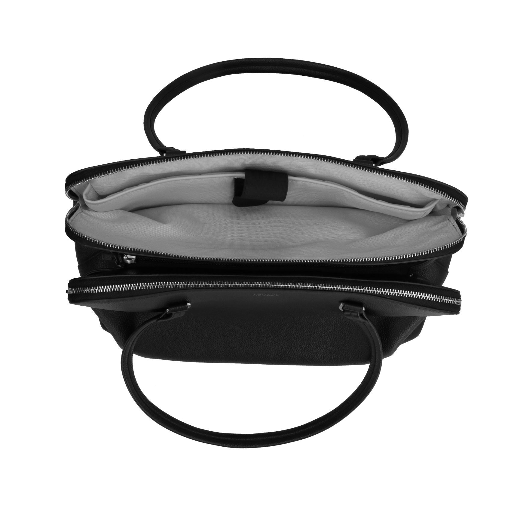 LouLou Laptop schoudertas OLIVIA in Black Gold