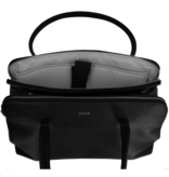 LouLou Laptop schoudertas OLIVIA in Black Gold