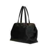 LouLou Laptop schoudertas OLIVIA in Black Gold