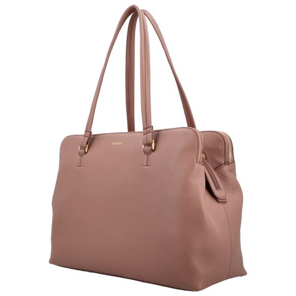 LouLou Laptop schoudertas OLIVIA Mocha