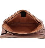 LouLou Laptop schoudertas OLIVIA Mocha